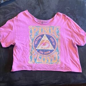 Pink Floyd Graphic Crop Top - Pink